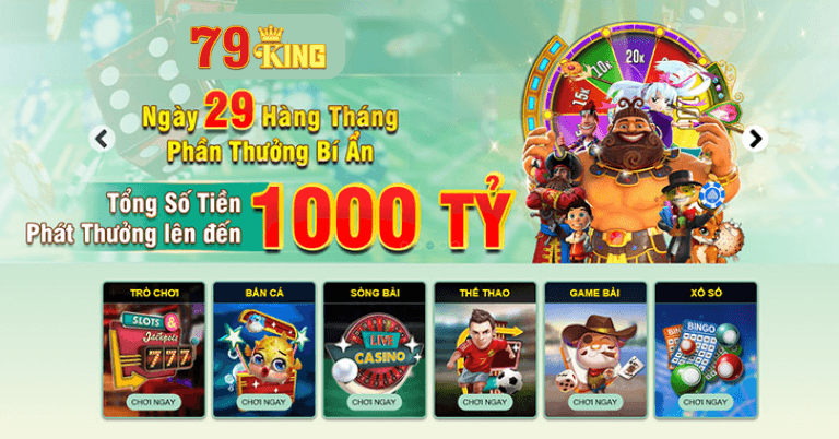 Danh mục trò chơi đa dạng hấp dẫn người chơi tại 79KING