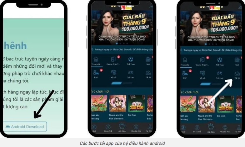 Tải app 79king cho android